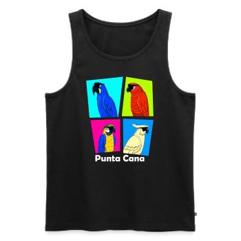 Funny Holiday Dominikanische Republik Punta Cana - Männer Premium Bio Tank Top - Schwarz - Vorne - Michal (187cm)