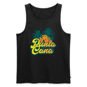 Sommerurlaub Karibik Dominikanische Republik - Männer Premium Bio Tank Top - Schwarz - Vorne - Michal (187cm)