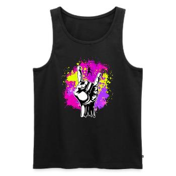Rockmusik Slacklining Liebhaber Geschenk Slackline - Männer Premium Bio Tank Top - Schwarz - Vorne - Michal (187cm)