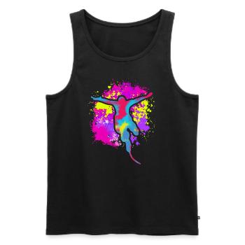 Free Falling Hobbys Bungee Jumping - Männer Premium Bio Tank Top - Schwarz - Vorne - AI Model Male 178 light (178cm)