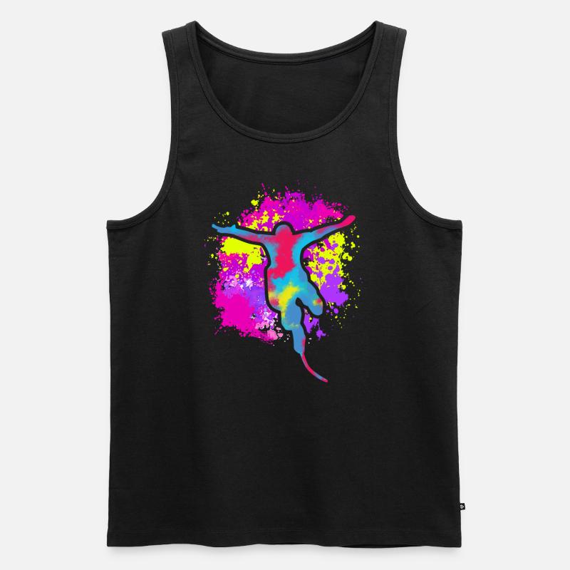Free Falling Hobbys Bungee Jumping - Männer Premium Bio Tank Top - Schwarz