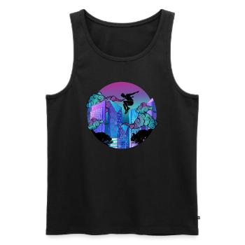 Freerunning Freerunner Acrobat Parkour - Männer Premium Bio Tank Top - Schwarz - Vorne - Michal (187cm)