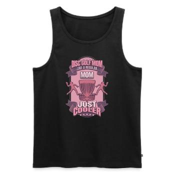 Retro Disc Golf Mutter Spieler Frisbee Sport - Männer Premium Bio Tank Top - Schwarz - Vorne - Michal (187cm)