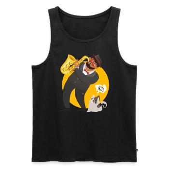 Saxophon Instrument Musikliebhaber Saxophon Lehrer - Männer Premium Bio Tank Top - Schwarz - Vorne - AI Model Male 178 light (178cm)