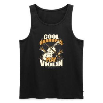 Geiger Großvater Coole Großvater - Männer Premium Bio Tank Top - Schwarz - Vorne - Michal (187cm)