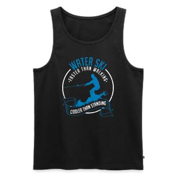 Wakeboarding Water Sports Wasserski - Männer Premium Bio Tank Top - Schwarz - Vorne - Michal (187cm)