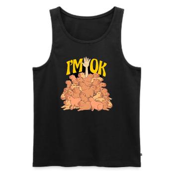 Capybaras I'm Ok Lustiges Capybara Liebhaber - Männer Premium Bio Tank Top - Schwarz - Vorne - Michal (187cm)