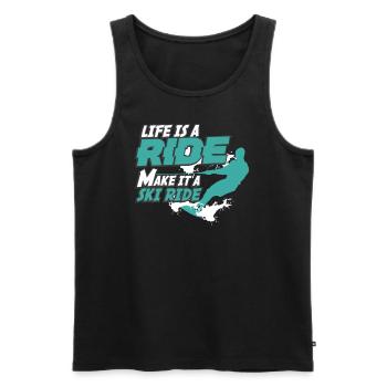 Lustiges Wasserskifahre Extremsport - Männer Premium Bio Tank Top - Schwarz - Vorne - Michal (187cm)
