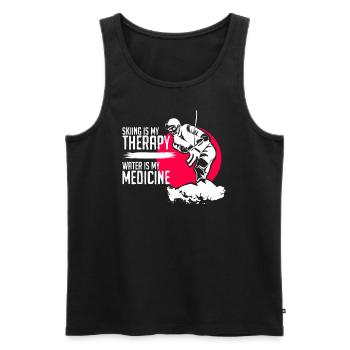 Skiing Lover Extrem Sports Wasserski - Männer Premium Bio Tank Top - Schwarz - Vorne - Michal (187cm)