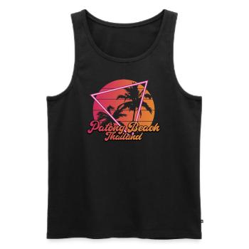 Reise nach Thailand Patong Beach Thailand - Männer Premium Bio Tank Top - Schwarz - Vorne - Michal (187cm)