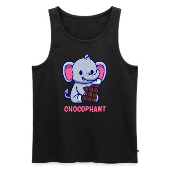 Chocophant Elephant Candie Lover Naschkatzen - Männer Premium Bio Tank Top - Schwarz - Vorne - AI Model Male 178 light (178cm)