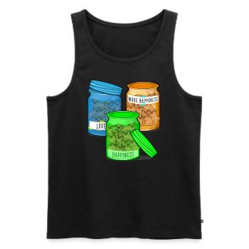 Mops Liebhaber Kartoffel Hundemops Besitzer - Männer Premium Bio Tank Top - Schwarz - Vorne - Michal (187cm)