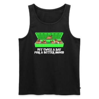 Kartoffel Hundeliebhaber Mops Welpen Besitzer - Männer Premium Bio Tank Top - Schwarz - Vorne - Michal (187cm)
