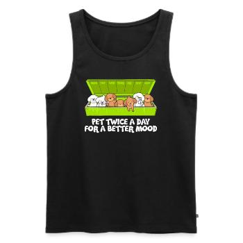 Bichon Frise Dog Happiness Kynologe - Männer Premium Bio Tank Top - Schwarz - Vorne - AI Model Male 178 light (178cm)