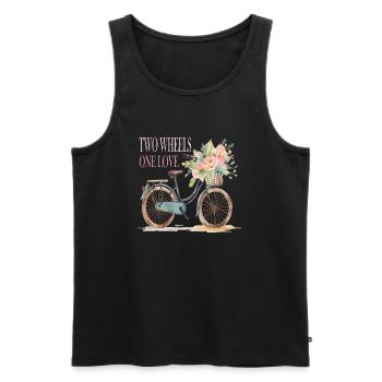 Retro Bike Lover Flora Bike Bike Day - Men's Premium Organic Tank Top - black - Front - Michal (187cm)