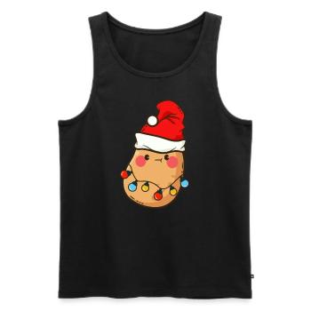 Gourmet Christmas Potato Potato Ugly - Men's Premium Organic Tank Top - black - Front - Michal (187cm)