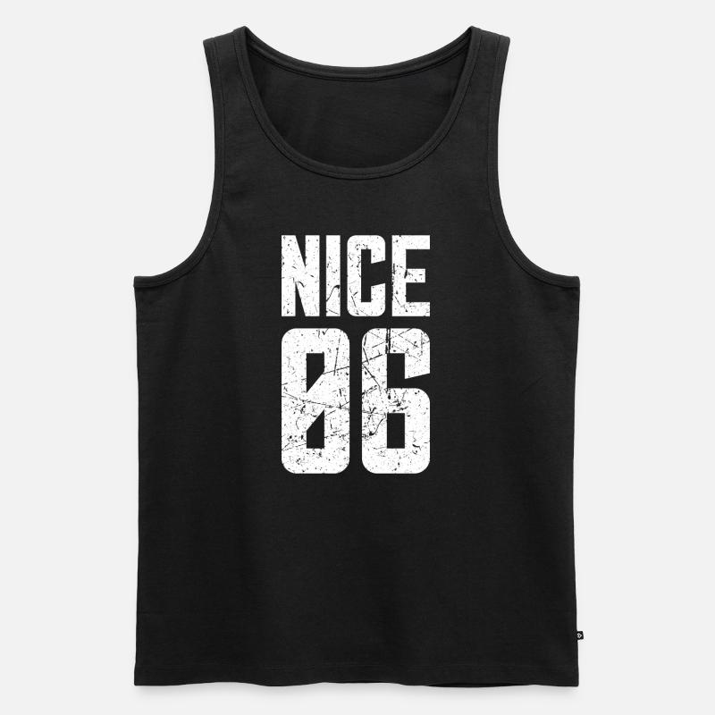 Nice 06 Frankreich Kennzeichen - Männer Premium Bio Tank Top - Schwarz