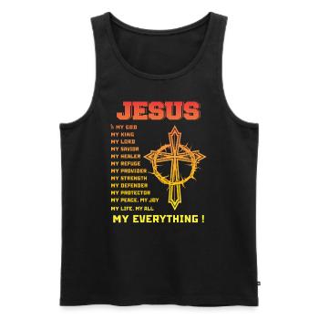 My everything - Men's Premium Organic Tank Top - black - Front - Michal (187cm)