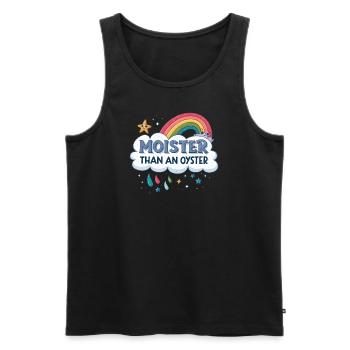 Moister Than An Oyster Damen Erwachsene Vulgär Rau - Männer Premium Bio Tank Top - Schwarz - Vorne - Michal (187cm)