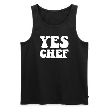 Chef Drôle Restaurant Cuisine Chef - Débardeur bio Premium Homme - noir - Devant - AI Model Male 178 light (178cm)