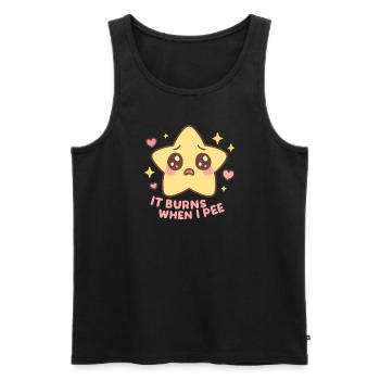 Es brennt, wenn ich pinkle. Lustig, sarkastisch, p - Männer Premium Bio Tank Top - Schwarz - Vorne - AI Model Male 178 light (178cm)