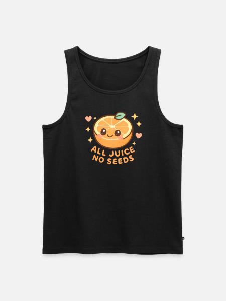 All Juice No Seeds Funny Vasectomy for Men - Men's Premium Organic Tank Top - black