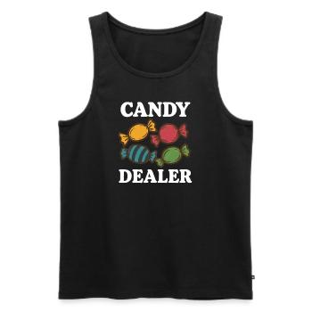 marchand de bonbons fabricant de bonbons amour doux - Débardeur bio Premium Homme - noir - Devant - AI Model Male 178 light (178cm)