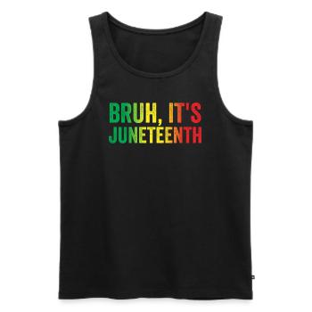 Bruder, es ist Juneteenth Black Freedom Kids Junet - Männer Premium Bio Tank Top - Schwarz - Vorne - Michal (187cm)