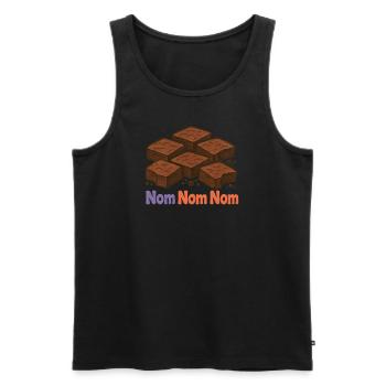 Brownies Nom Nom Nom Brownie Eater Brownie - Männer Premium Bio Tank Top - Schwarz - Vorne - AI Model Male 178 light (178cm)