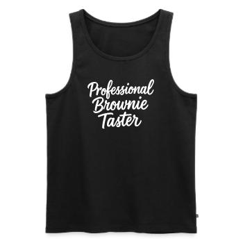Professioneller Brownie-Verkoster Brownie - Männer Premium Bio Tank Top - Schwarz - Vorne - AI Model Male 178 light (178cm)