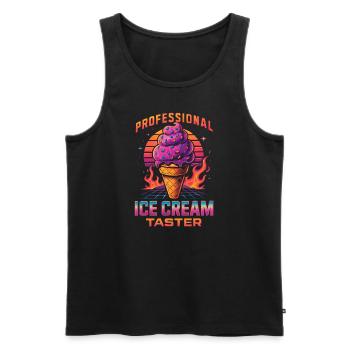 Dégustateur professionnel de glaces glaces - Débardeur bio Premium Homme - noir - Devant - Michal (187cm)