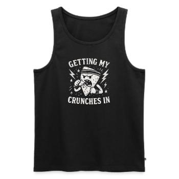 My Gym Crunches Do Fun Chi - Men's Premium Organic Tank Top - black - Front - AI Model Male 178 light (178cm)