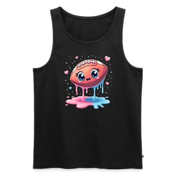 Football Tropf Fußballspieler Teen BoysTropf - Männer Premium Bio Tank Top - Schwarz - Vorne - AI Model Male 178 light (178cm)