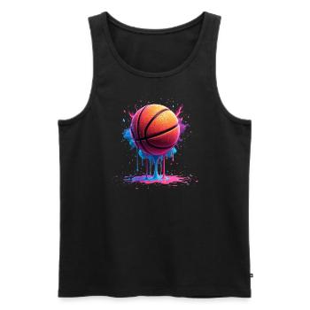 Basketball Tropf Basketballspieler Jungs Tropf - Männer Premium Bio Tank Top - Schwarz - Vorne - AI Model Male 178 light (178cm)