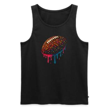 Football Tropf Fußballspieler Teen Boys Tropf - Männer Premium Bio Tank Top - Schwarz - Vorne - AI Model Male 178 light (178cm)