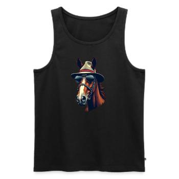 Pferderennen Derby Tag Lustiges Rennpferd Derby - Männer Premium Bio Tank Top - Schwarz - Vorne - Michal (187cm)