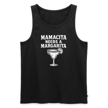 Mamacita a besoin d’une margarita - Débardeur bio Premium Homme - noir - Devant - Michal (187cm)