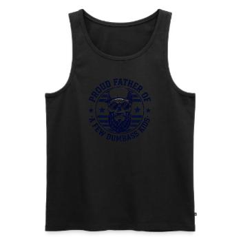 Proud father of some stupid children - Men's Premium Organic Tank Top - black - Front - Michal (187cm)