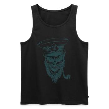 Capitaine - Débardeur bio Premium Homme - noir - Devant - Michal (187cm)