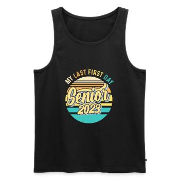 My Last First Day Senior Class Of 2023 - Männer Premium Bio Tank Top - Schwarz - Vorne - AI Model Male 178 light (178cm)