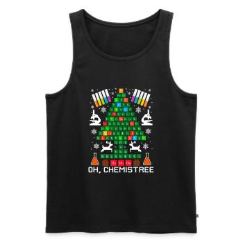 Oh Chemistree Science Arbre de Noël Chimie - Débardeur bio Premium Homme - noir - Devant - Michal (187cm)