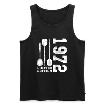 ÉDITION LIMITÉE 1972 DARTS 50E ANNIVERSAIRE - Débardeur bio Premium Homme - noir - Devant - Michal (187cm)