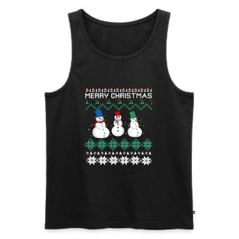 Joyeux Noël Frohe Weihnachten - Débardeur bio Premium Homme - noir - Devant - Michal (187cm)