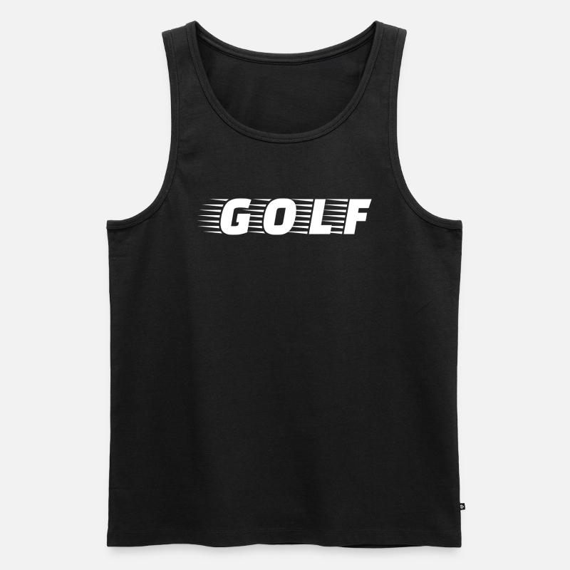 Golf Geschenkidee - Männer Premium Bio Tank Top - Schwarz