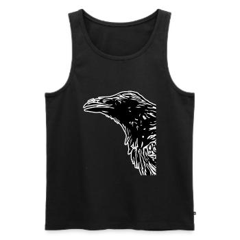 Crow - Men's Premium Organic Tank Top - black - Front - Michal (187cm)