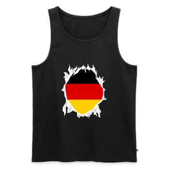 Germany Flag Gift Country german German - Men's Premium Organic Tank Top - black - Front - Michal (187cm)