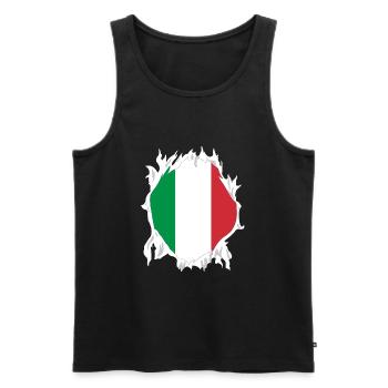 Flag Italy Flag, flag Italy - Men's Premium Organic Tank Top - black - Front - AI Model Male 178 light (178cm)