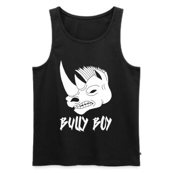 White rhinoceros head - Men's Premium Organic Tank Top - black - Front - AI Model Male 178 light (178cm)