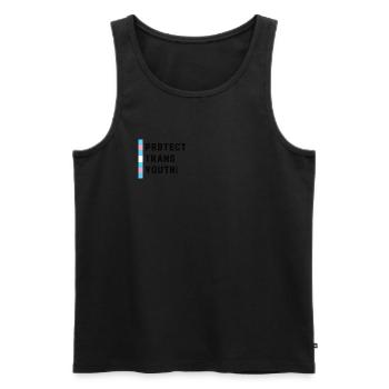Protect trans youth - Männer Premium Bio Tank Top - Schwarz - Vorne - Michal (187cm)