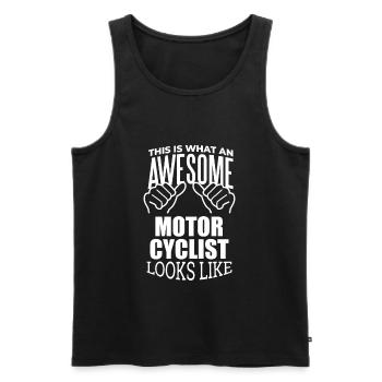 Motorrad Motorrad Motorrad Motorrad - Männer Premium Bio Tank Top - Schwarz - Vorne - AI Model Male 178 light (178cm)